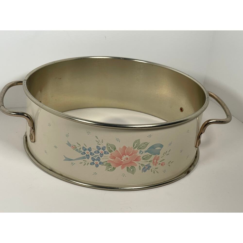 Vintage Symphony Matches Corelle Fireside Round Metal Carrier Rack Corning